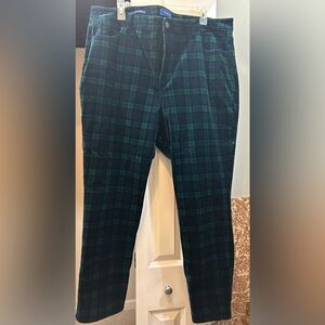 Talbots women’s plaid corduroy 5-pocket pants.